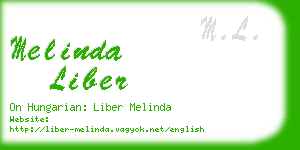 melinda liber business card